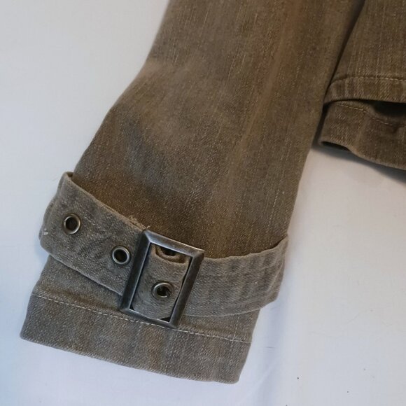 Women's Size Large Katherine Barclay Grey Jean Jacket - Picture 7 of 10